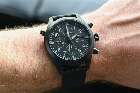 iwc double chronograph top gun price|iwc pilot watch chronograph top gun.